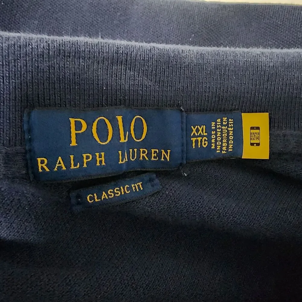 Polo Ralph Lauren Classic Fit Short Sleeve Navy Men Polo Shirt Size XXL